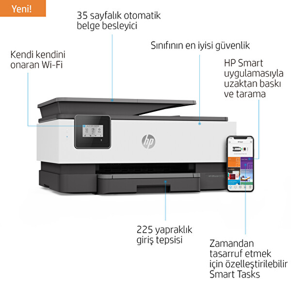 HP OfficeJet Pro 8013 Tarayıcı Fotokopi Wifi Yazıcı