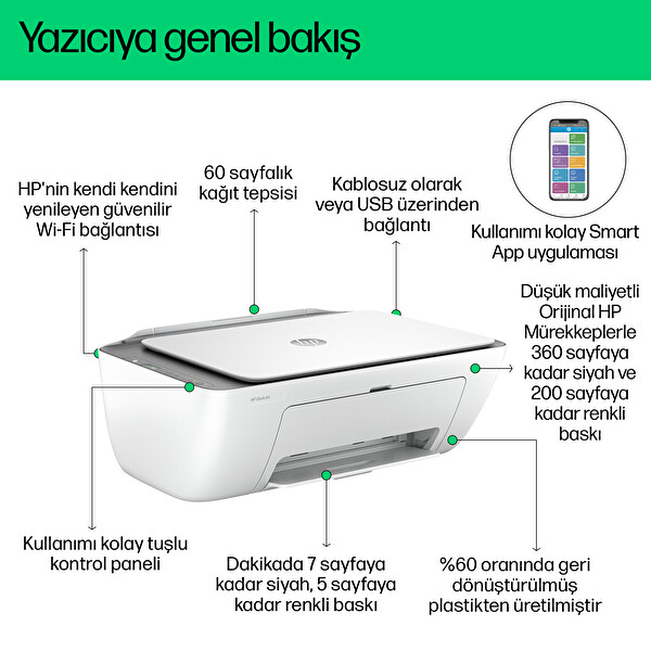 HP Deskjet Ia 2876 All-In-One Yazıcı