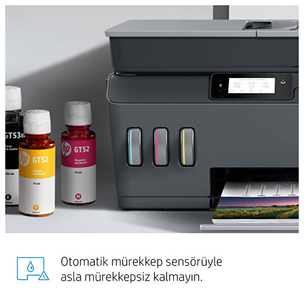 HP Smart Tank 615 + Fotokopi + Faks + Tarayıcı + Wifi + Airprint + Çok Fonksiyonlu İnkjet Tanklı Yazıcı Y0F71A