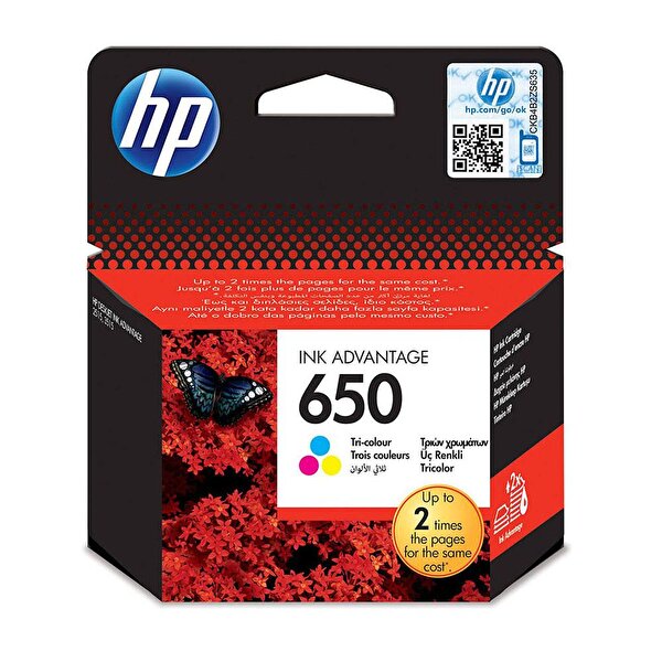 HP HP 650 Renkli Mürekkep Kartuş (Cz102Ae)