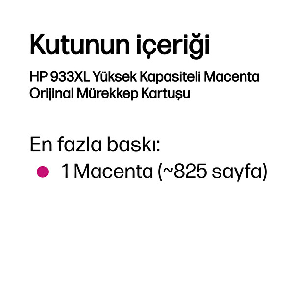 HP 933Xl Kırmızı Mürekkep Kartuş (Cn055Ae)
