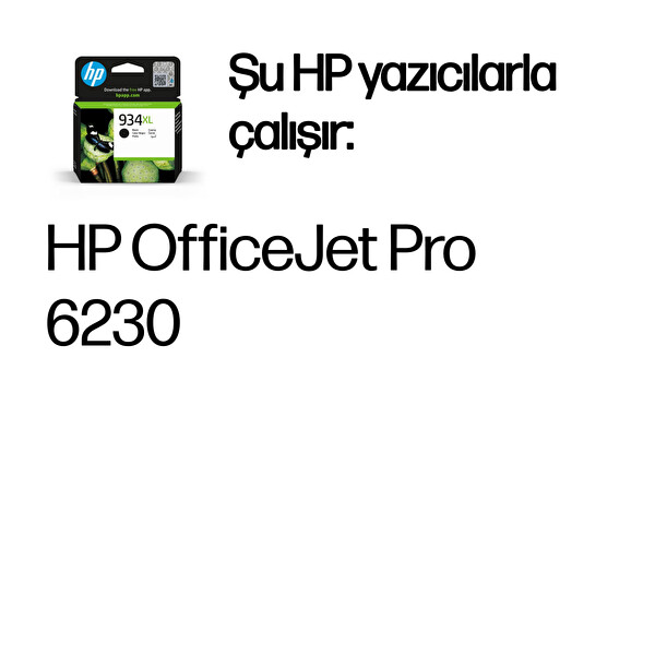 HP 934XL Siyah Yüksek Kapasiteli Mürekkep Kartuş (C2P23AE)