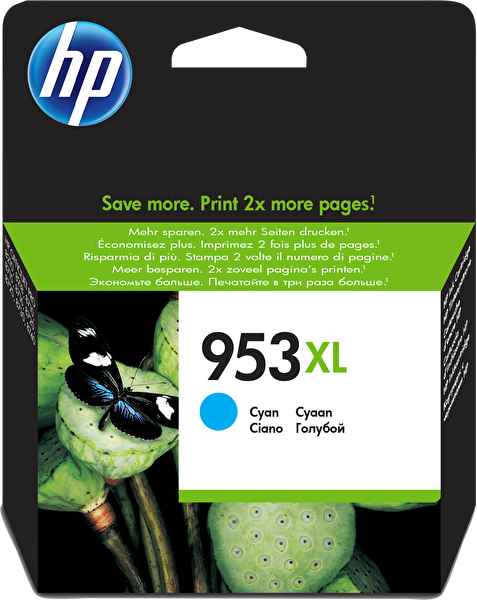 HP HP 953Xl Cyan Yüksek Kapasiteli Mürekkep Kartuşu (F6U16Ae)