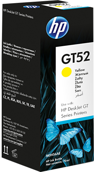 HP HP Gt52 Sarı Şişe Mürekkep Kartuşu (M0H56Ae)