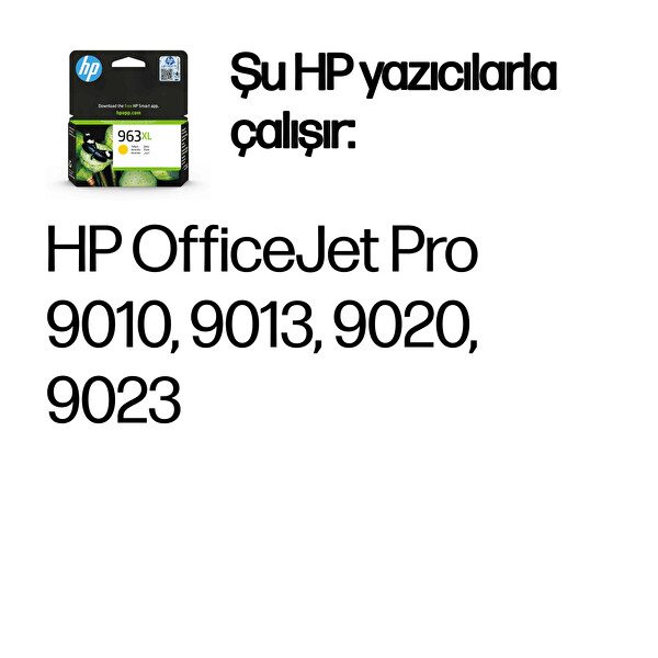 HP 3J29AE 963XL Sarı Kartuş