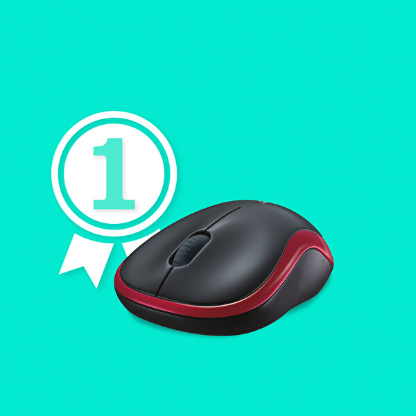 Logitech M185 Kablosuz Mouse (Red)