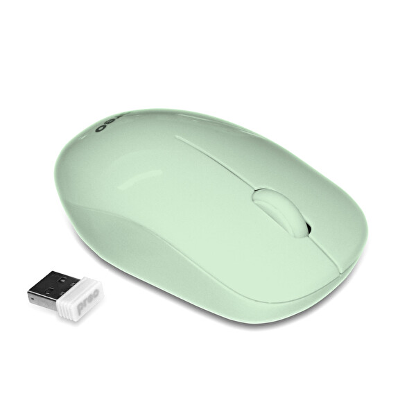Preo M19 Ergonomik Pastel Kablosuz Sessiz Mouse Yeşil 4