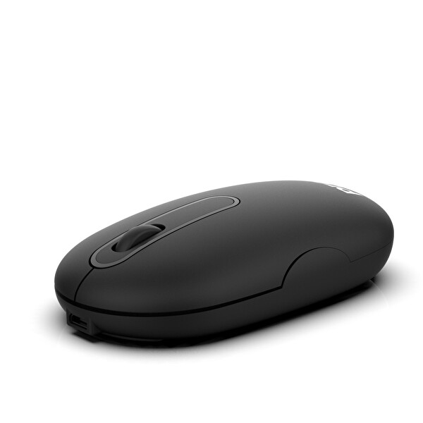 Preo M21 Şarj Edilebilir Pastel Kablosuz Sessiz Siyah Mouse  2