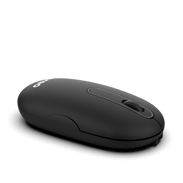 Preo M21 Şarj Edilebilir Pastel Kablosuz Sessiz Siyah Mouse  3