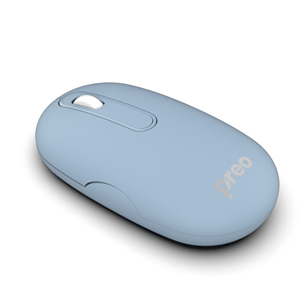 Preo M21 Şarj Edilebilir Pastel Kablosuz Sessiz Mavi Mouse  4