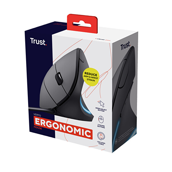 Trust 22885 Verto Ergonomik Kablolu Mouse