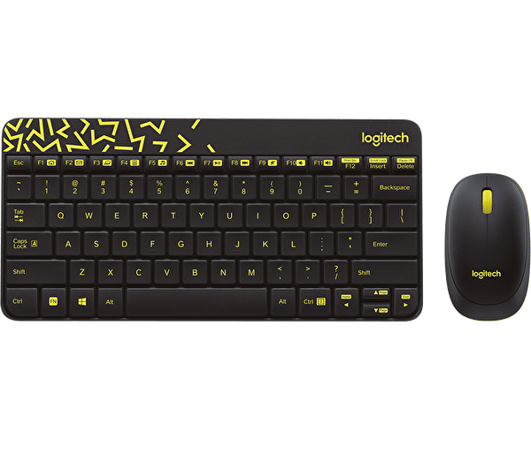 Logitech Logitech Mk240 Kablosuz Klavye Mouse Set Sarı Siyah