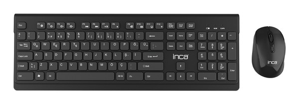 Inca IWS 519 Wireless  Multimedia Slim Chocolate Dizayn Klavye & Mouse Set 2