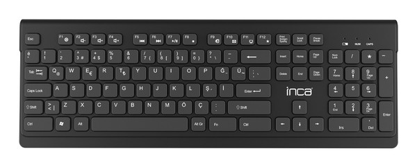 Inca IWS 519 Wireless  Multimedia Slim Chocolate Dizayn Klavye & Mouse Set 8