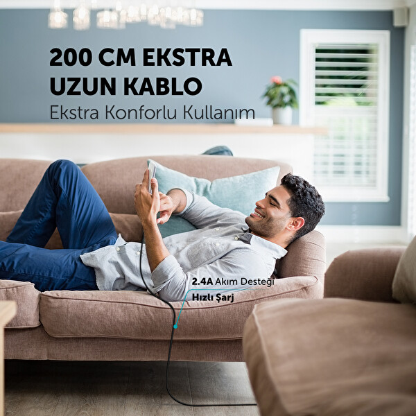 Ttec ALUMICABLE XL IPHONE SARJ KABLOSU 2MT SIYAH