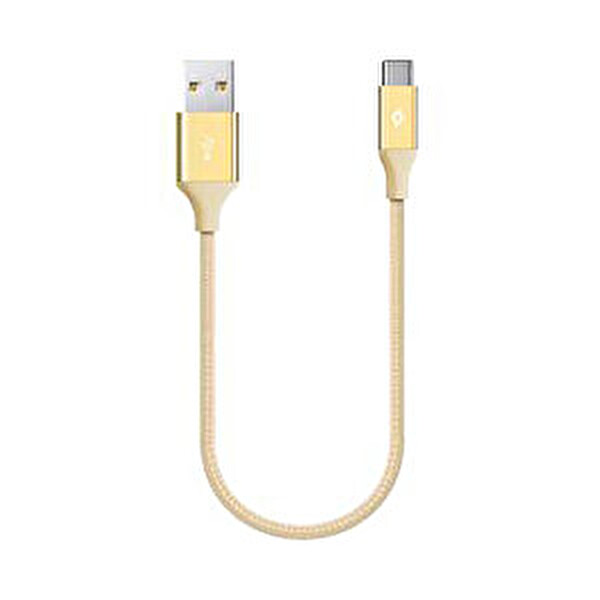 Ttec Alumicable Mini 30cm Type-C Şarj Kablosu-Altın