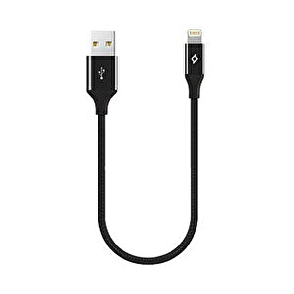 Ttec Alumicable Mini 30cm iPhone Şarj Kablosu - Siyah