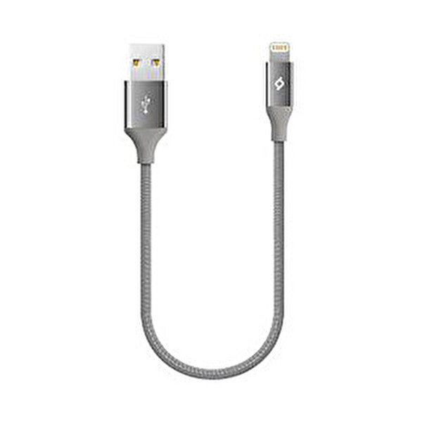 Ttec Alumicable Mini 30cm iPhone Şarj Kablosu - Uzay Grisi