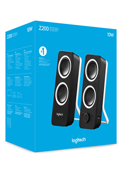 Logitech 980-000810 Z200 Midnight Black Speaker