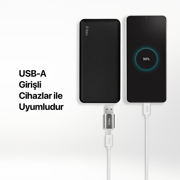 Ttec Usb-A 3.0 Type-C Otg Dönüştürücü Adaptör Uzay Grisi
