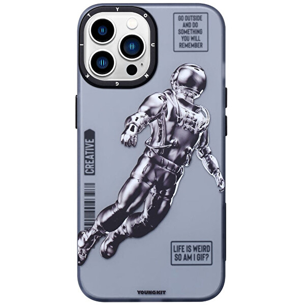 Youngkit Cl003 iPhone 13 Pro Max Sert Silikon Mor Kılıf 