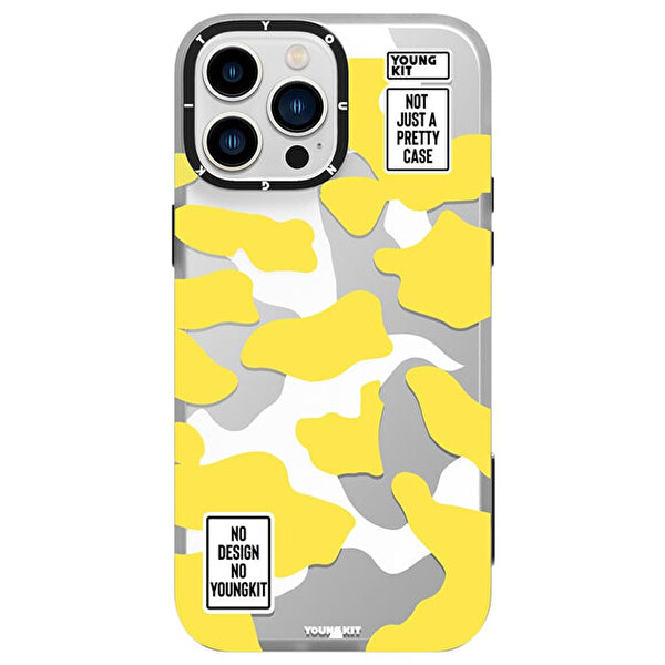 Youngkit Cl018 iPhone 13 Pro Max Sarı Sert Silikon Kılıf 