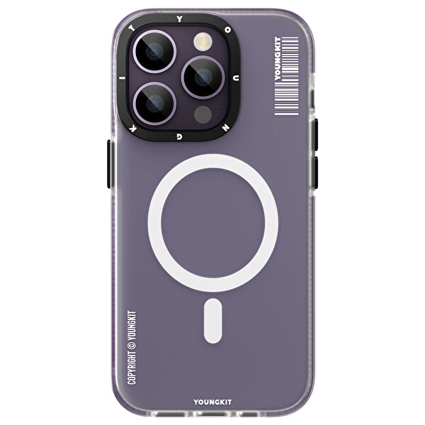 Youngkit Jscx002 Jane Sand  iPhone 14 Pro Sert Silikon Kılıf Mor
