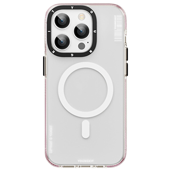 Youngkit Jscx003 Jane Sand iPhone 14 Pro Sert Silikon Kılıf Pembe