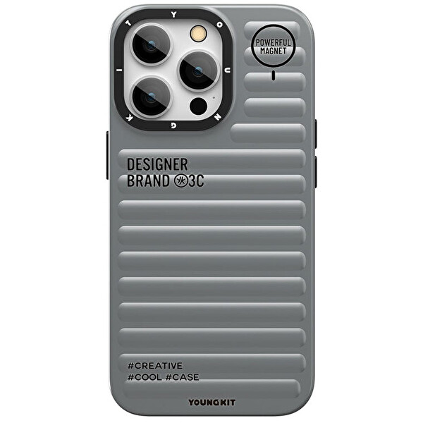 Youngkit Ss001 iPhone 13 Pro Gri Sert Silikon Kılıf 