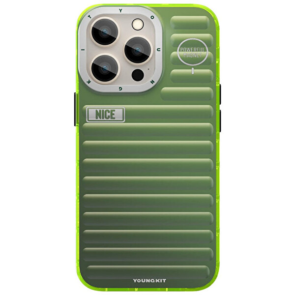 Youngkit Ss002 iPhone 13 Pro Yeşil Sert Silikon Kılıf 