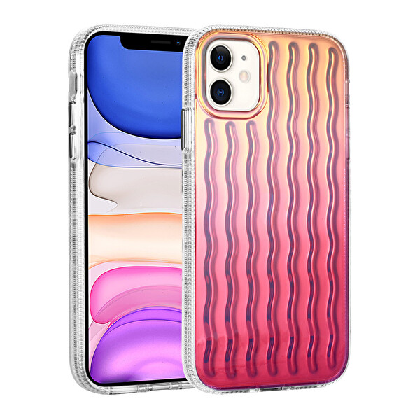 Zore İsmira iPhone 11 Sert Silikon Kılıf   Koyu Pembe