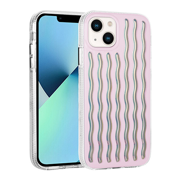 Zore İsmira iPhone 13 Sert Silikon Kılıf   Pembe