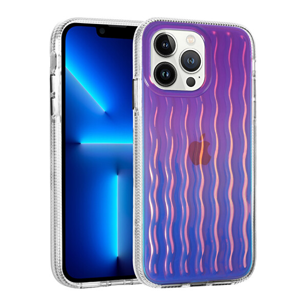 Zore İsmira iPhone 13 Pro Max Sert Silikon Kılıf   Koyu Mor