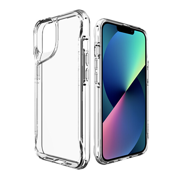 Zore T Max iPhone 14 Şeffaf Sert Silikon Kılıf 3