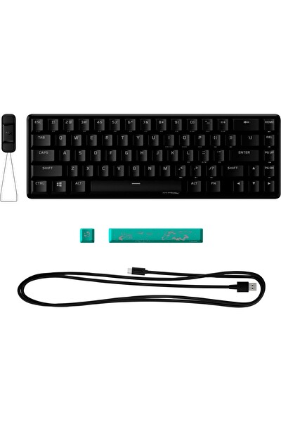 Hyperx Alloy Origins 65 Aqua PBT US Siyah Kablolu Mekanik Oyuncu Klavye