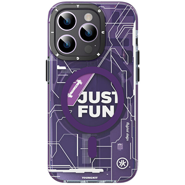 Youngkit Cx021 iPhone 14 Pro Mor Sert Silikon Kılıf 
