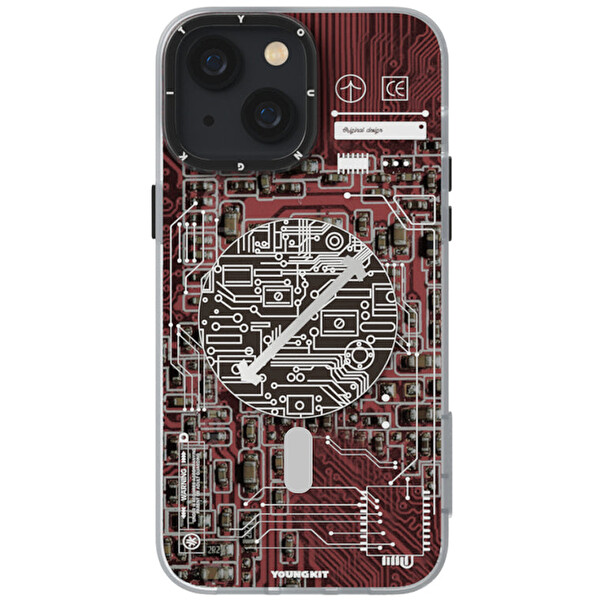 Youngkit Cx019 iPhone 14 Sert Silikon Kırmızı Kılıf 