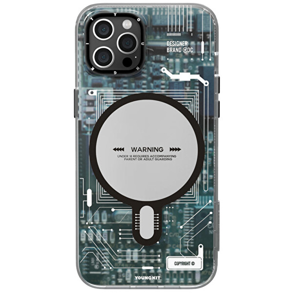 Youngkit Cx018 iPhone 14 Pro Max Sert Silikon Mavi Kılıf 