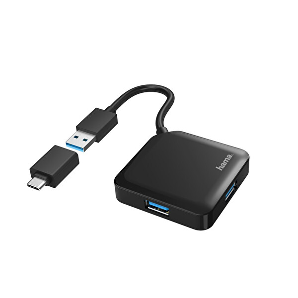 Hama HM.200116 4 Ports USB 3.2 5Gbit USB C Adaptör USB Hub