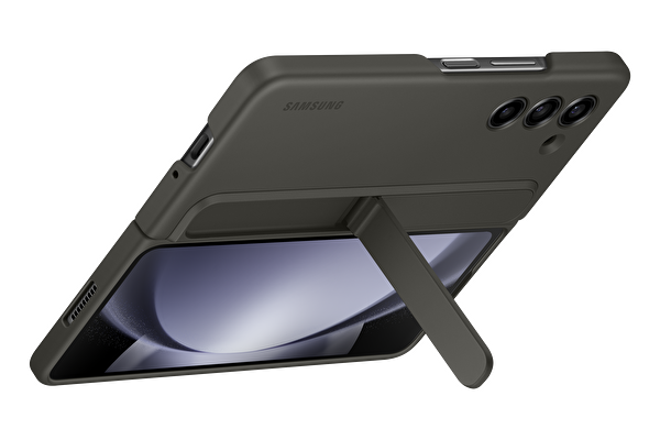 Samsung Galaxy Z Fold 5 Standlı Kordonlu Grafit Kılıf