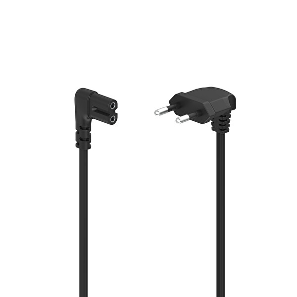 Hama Ac Konnektör C7 Siyah 1.5 M Açılı Güç Kablosu 