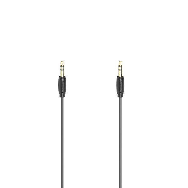 Hama 3.5mm- 3.5mm Stereo Altın Uç Siyah 3s 3m Kablo