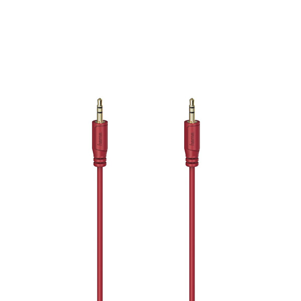 Hama 3.5mm Flex-Slm Altın Uç 0.75m Kırmızı Kablo