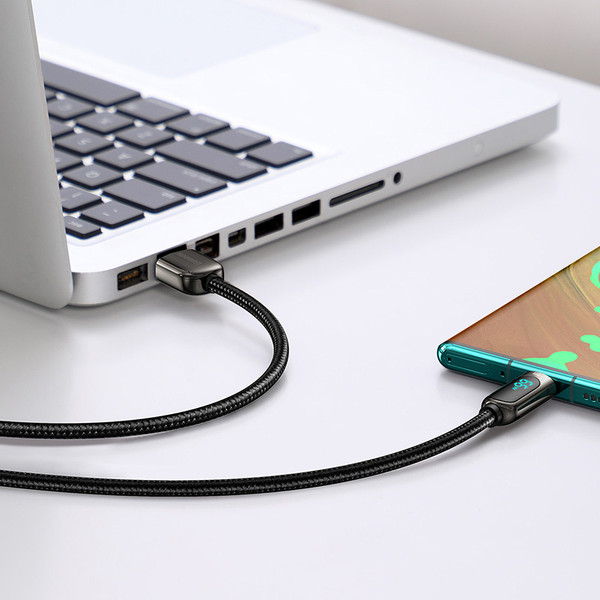 Baseus Display Fast Charging 66w 1m Siyah Type-C Kablo