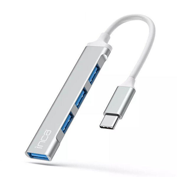 Inca Inca Iusb-04t USB HUB X 4  Port USB 3.0 +3*USB 2.0 Çoklayıcı  Slim Aluminyum Kasa
