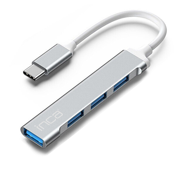 Inca Iusb-04t USB HUB X 4 Port USB 3.0 +3*USB 2.0 Çoklayıcı Slim Aluminyum Kasa