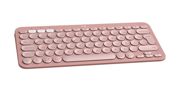 Logitech Pebble Keys 2 K380s Multi-Device Türkçe Tuş Dizimi Pudra Pembe Bluetooth Klavye