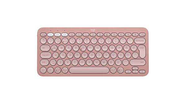 Logitech Pebble Keys 2 K380s Multi-Device Türkçe Tuş Dizimi Pudra Pembe Bluetooth Klavye