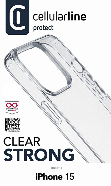 Cellularline iPhone 15 Clearduo Şeffaf Kılıf