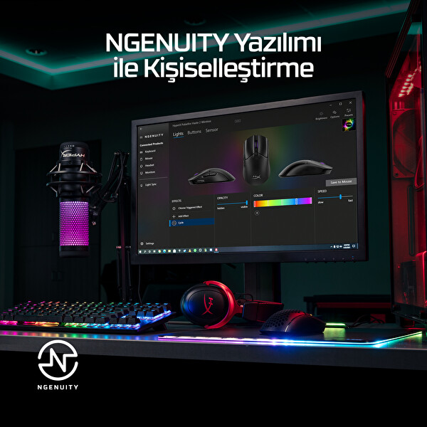 Hyperx 6n0a9aa Pulsefire Haste 2 Beyaz Kablosuz Oyuncu Mouse